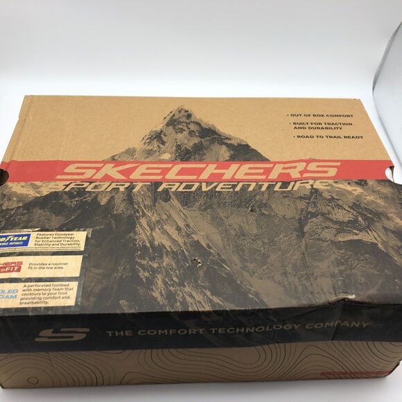 NEW Skechers D'Lux Trekker Toughtwill Mens 10 Gray Athletic Hiking Shoes 237641 - Picture 3 of 13